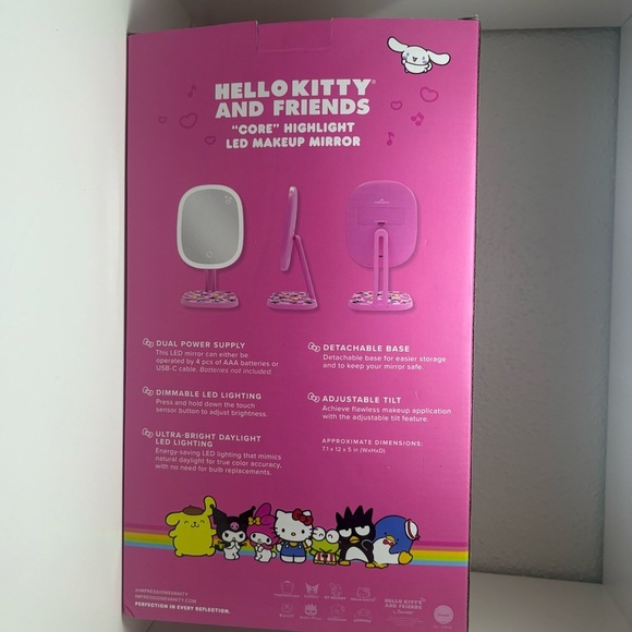 Hello Kitty And Friends “Core” Highlight LED Makeup Mirror NIB Impressions - Picture 4 of 10